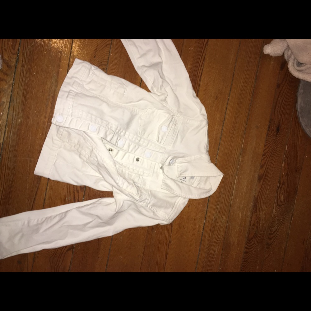 Gap Kids white denim jacket